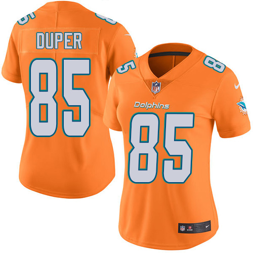 Women's Limited Mark Duper Nike Jersey Orange - #85 Rush NFL Miami Dolphins